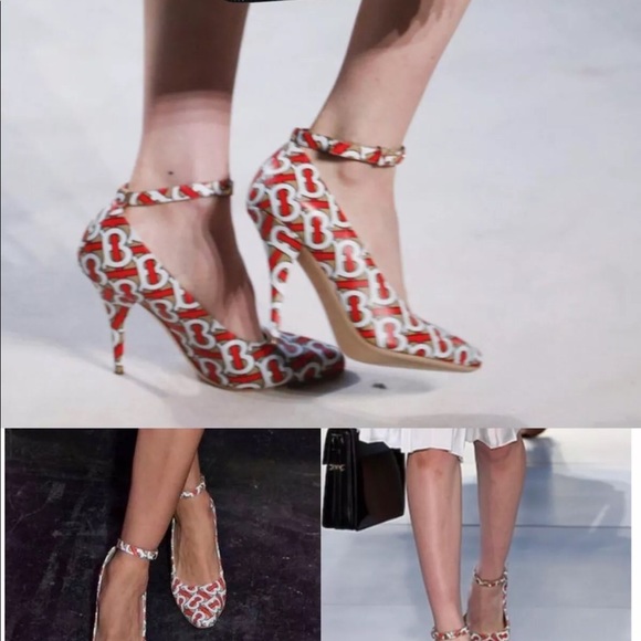 NWT BURBERRY Ankle Strap Leather Sz EU39 $790. - Picture 3 of 12